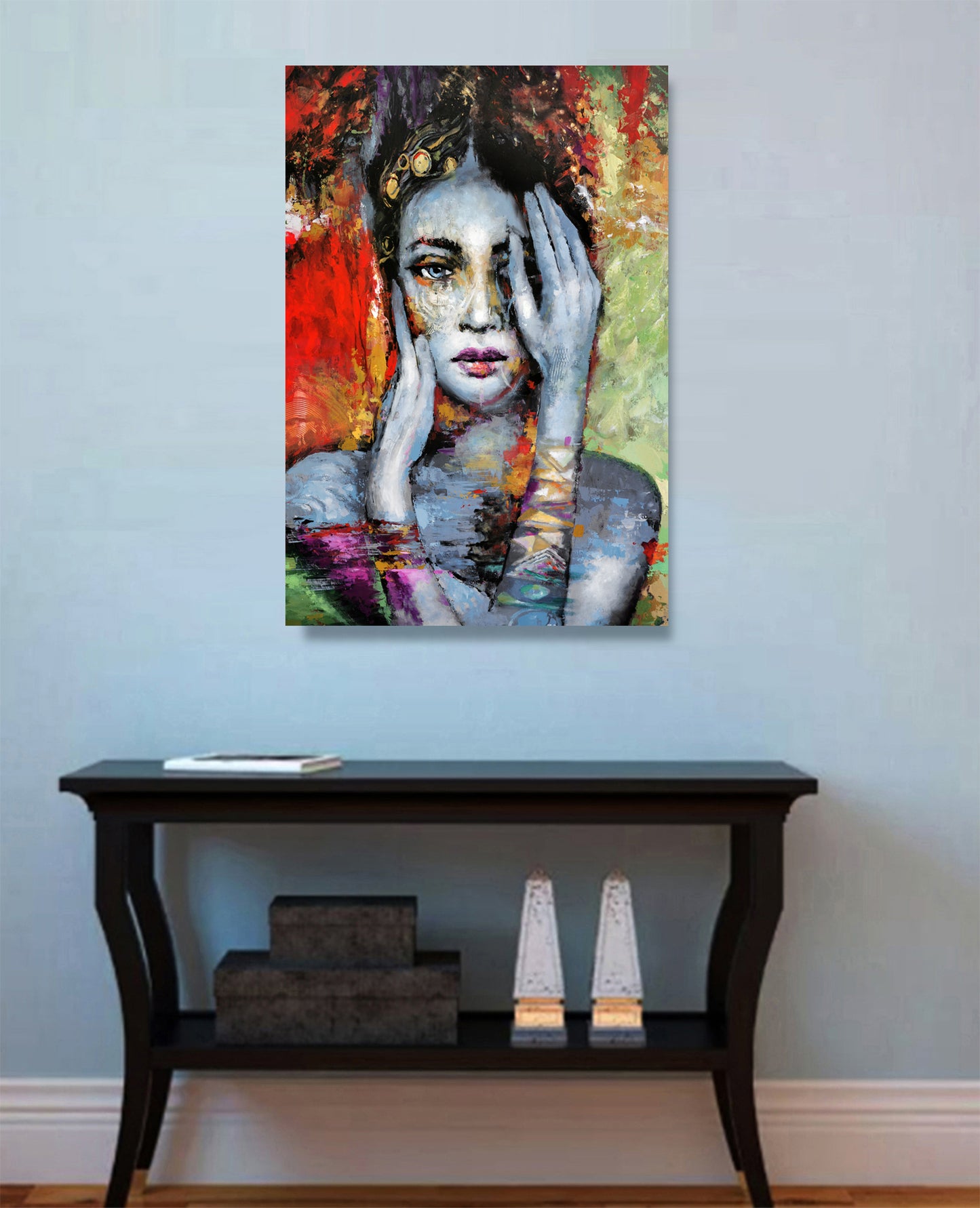 Expressive modern female portrait painting