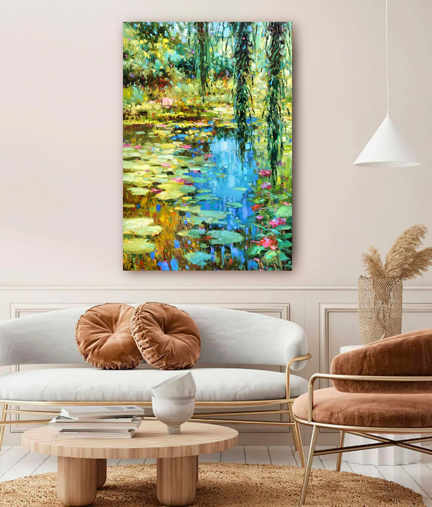 An Overgrown Pond - original oil painting by Dmitry Spiros
