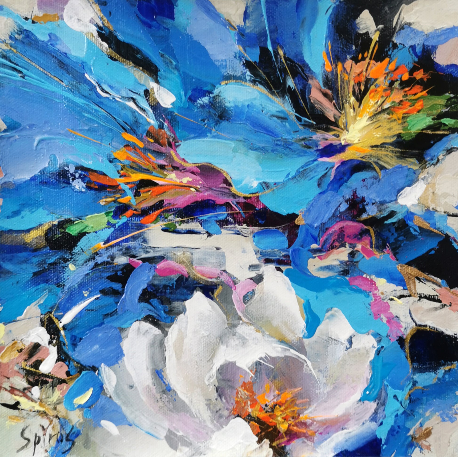 Abstract flowers small format by Dmitry Spiros