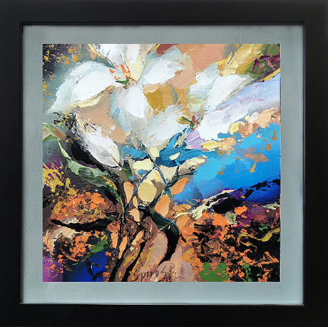 Abstract flowers acrylic painting by Dmitry Spiros