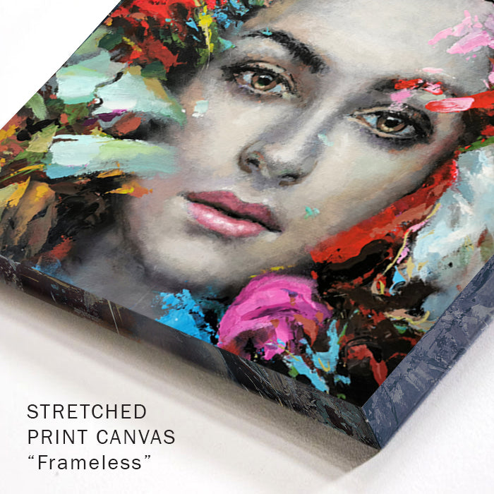 print poster face woman painting