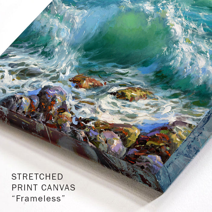 Paisaje marino con olas del Caribe