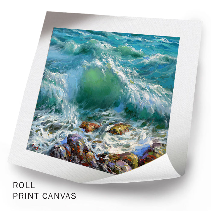 Paisaje marino con olas del Caribe