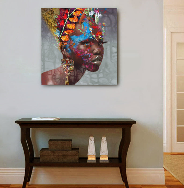 Pintura facial de mujer erico