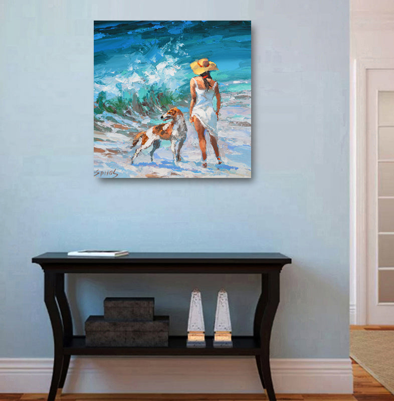 Caribbean Wind – Figurative Beach & Coastal Painting
