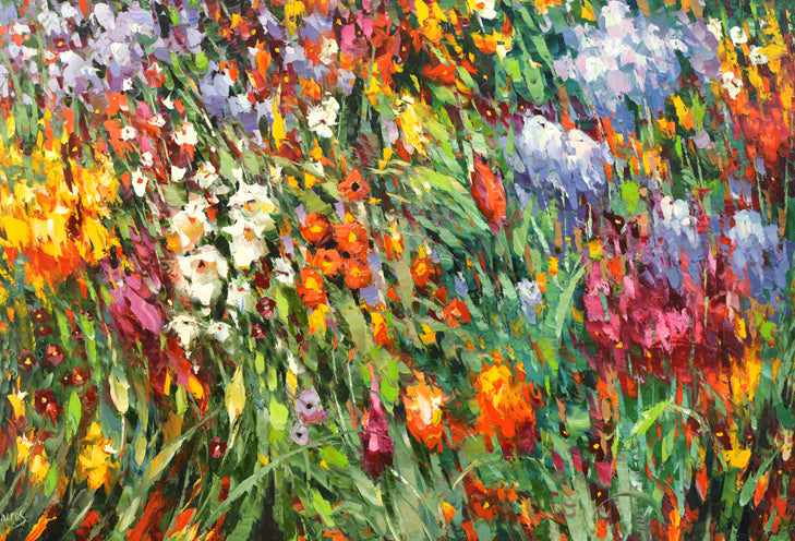 abstract flowers painting