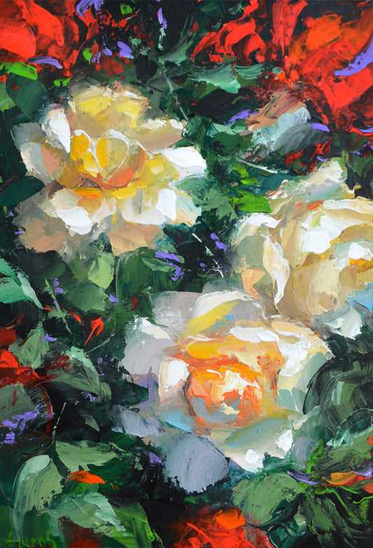 roses flowers paintings