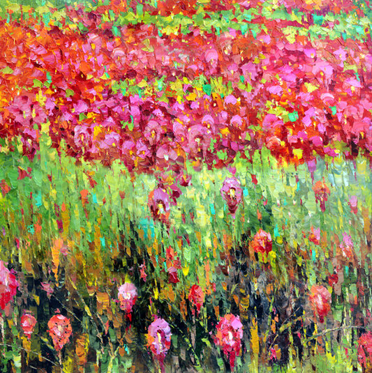 abstract flowers painting