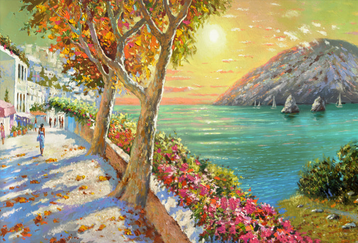 beautiful landscape with ocean view
