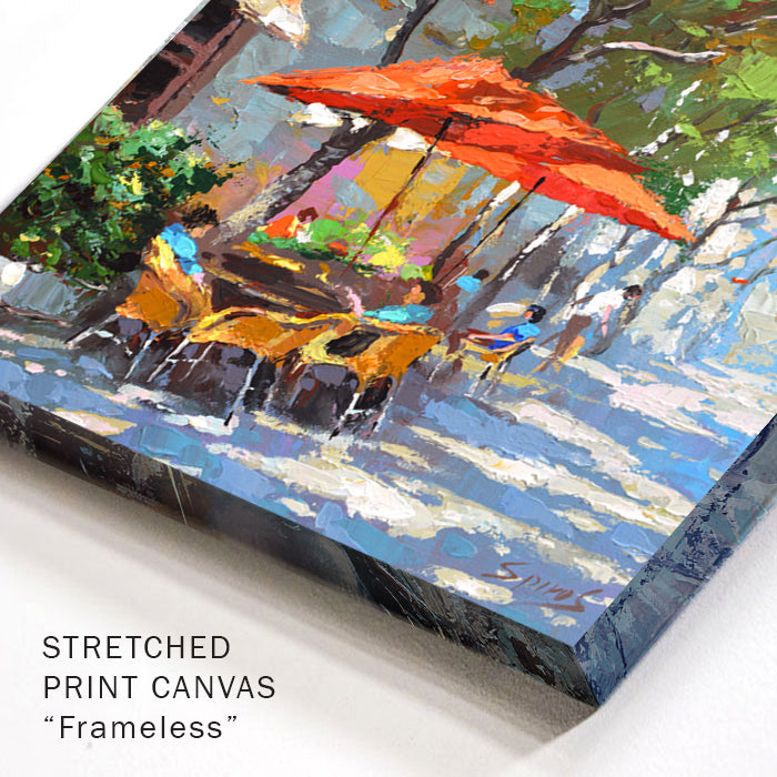 Cityscape painting "Cityscape in the shadow of cafe" painted by dmitry spiros