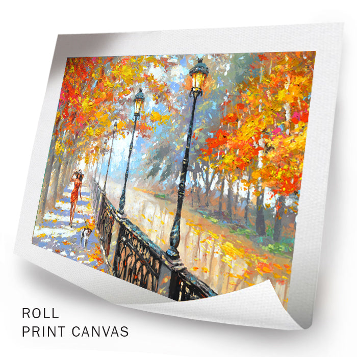 cityscape painting "Autumn" painted by dmitry spiros