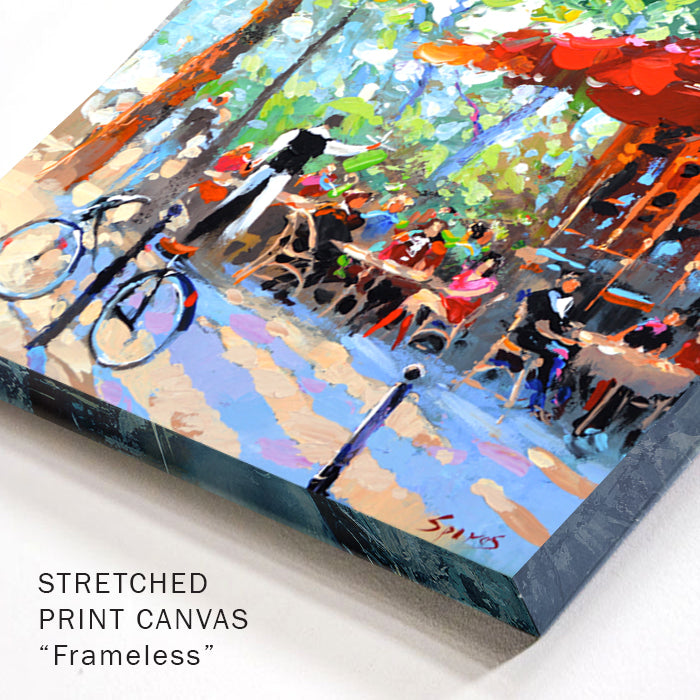 cityscape painting "At the parisian cafe" painted by dmitry spiros