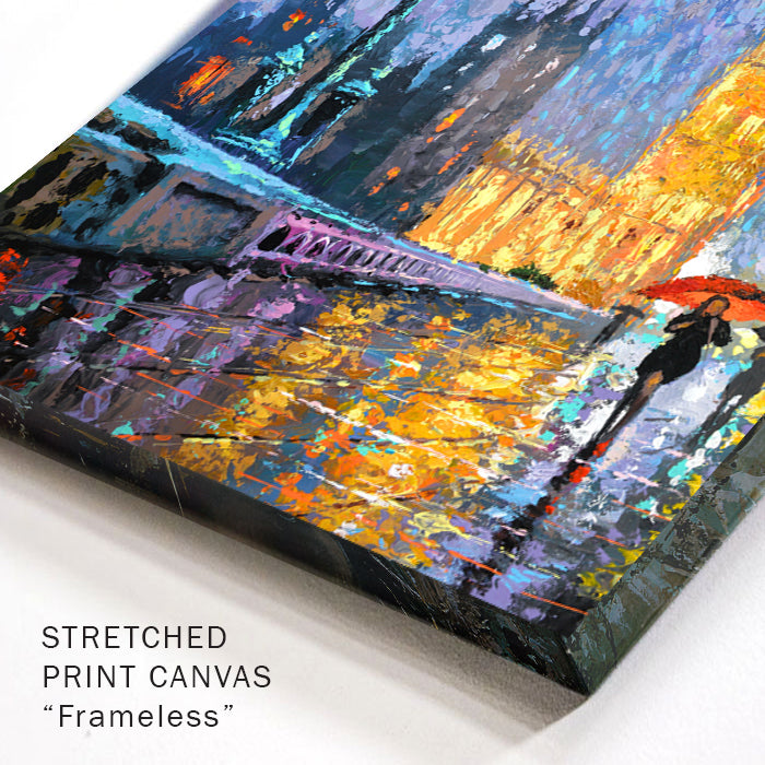 Londres de noche bajo la lluvia