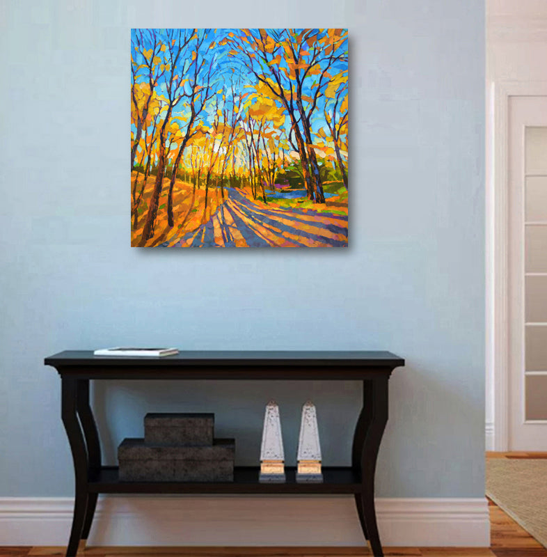 Landscape autumn forest painting by Dmitry Spiros
