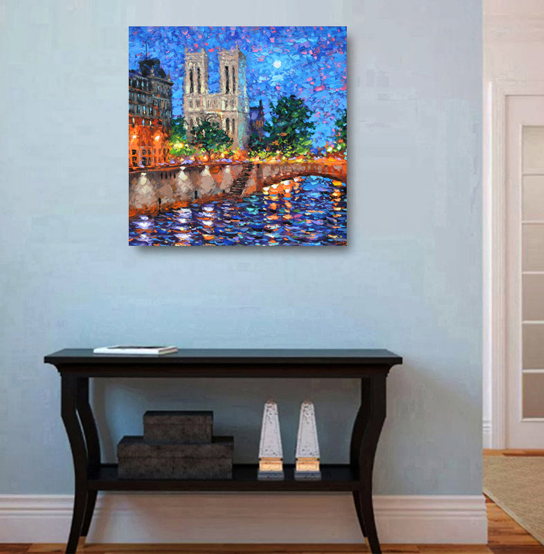 paris Notre Dame painting by artist Dmitry Spiros