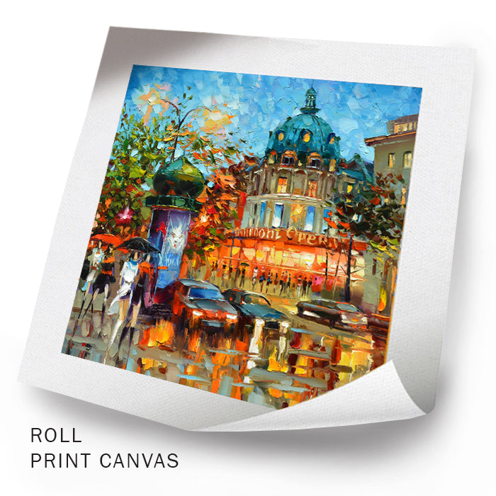 Paris Summer evening Boulevard