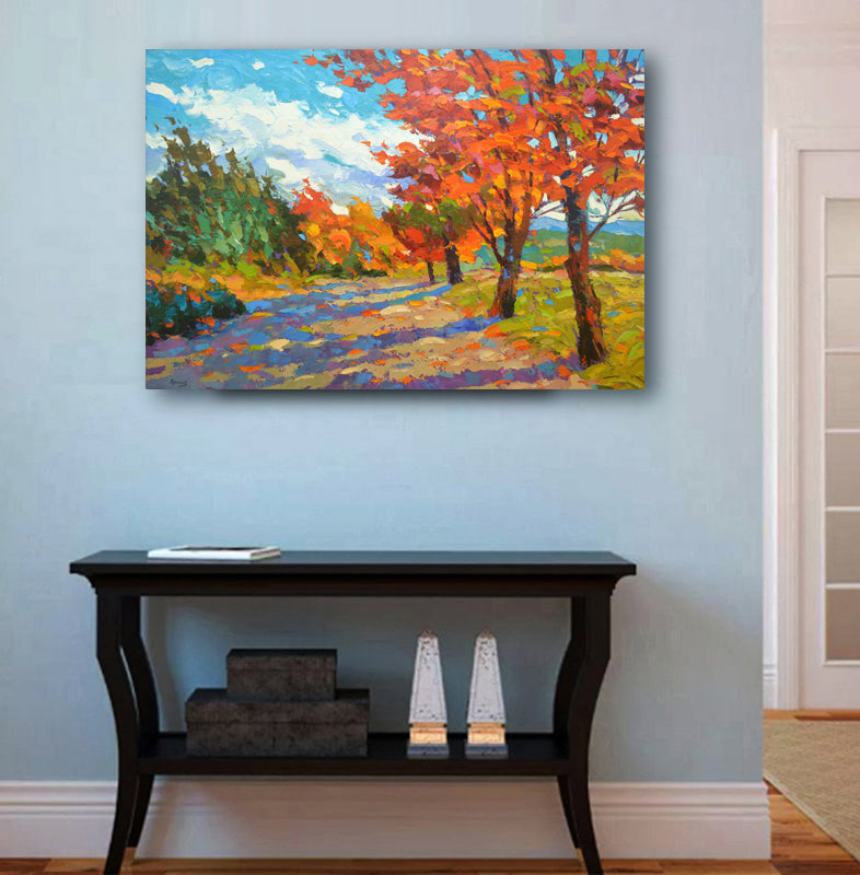 landscape painting "Autumn alley oaks" painted by dmitry spiros