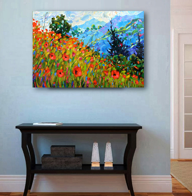 Flores silvestres en la ladera