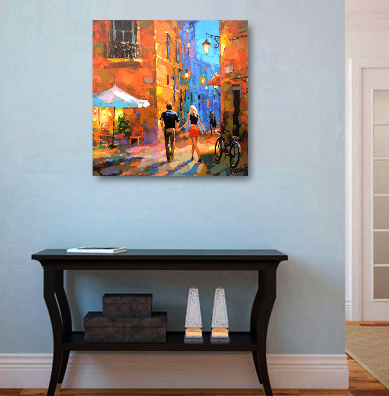 Caminando por las calles de noche