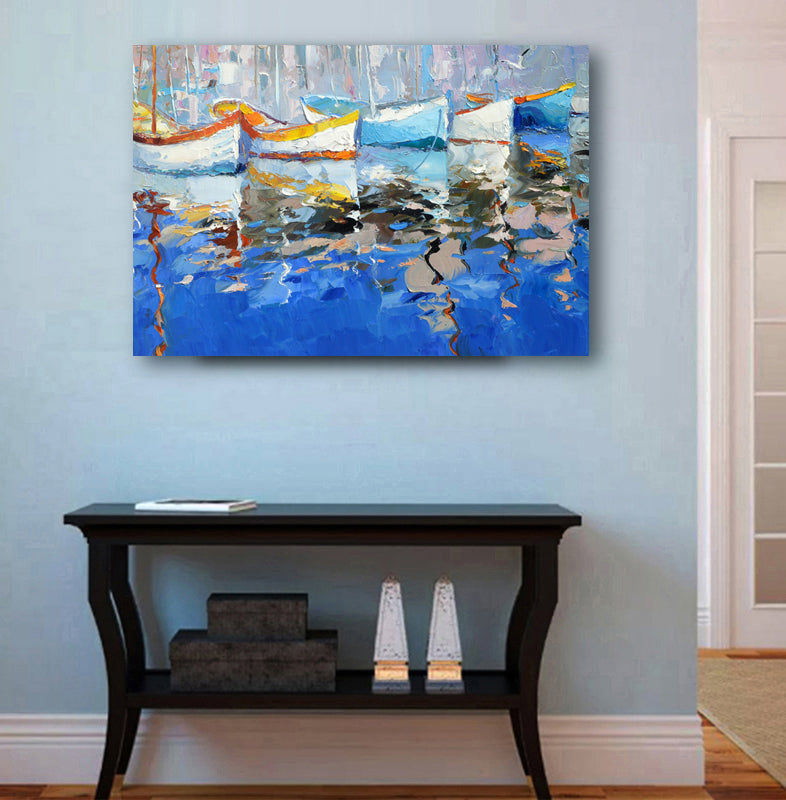 boats on water  by Dmitry Spiros