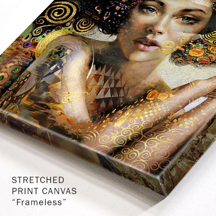 Expressive texture and brushstrokes in contemporary female portrait painting