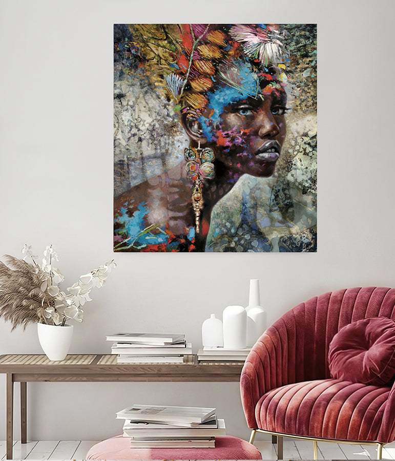 Female Images 16 – Original Ornamental Expressionism Painting on Canvas