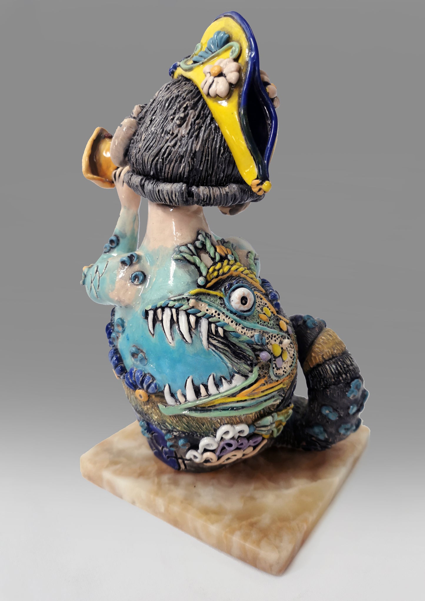 Merman — Original Ceramic & Onyx Sculpture (2019)