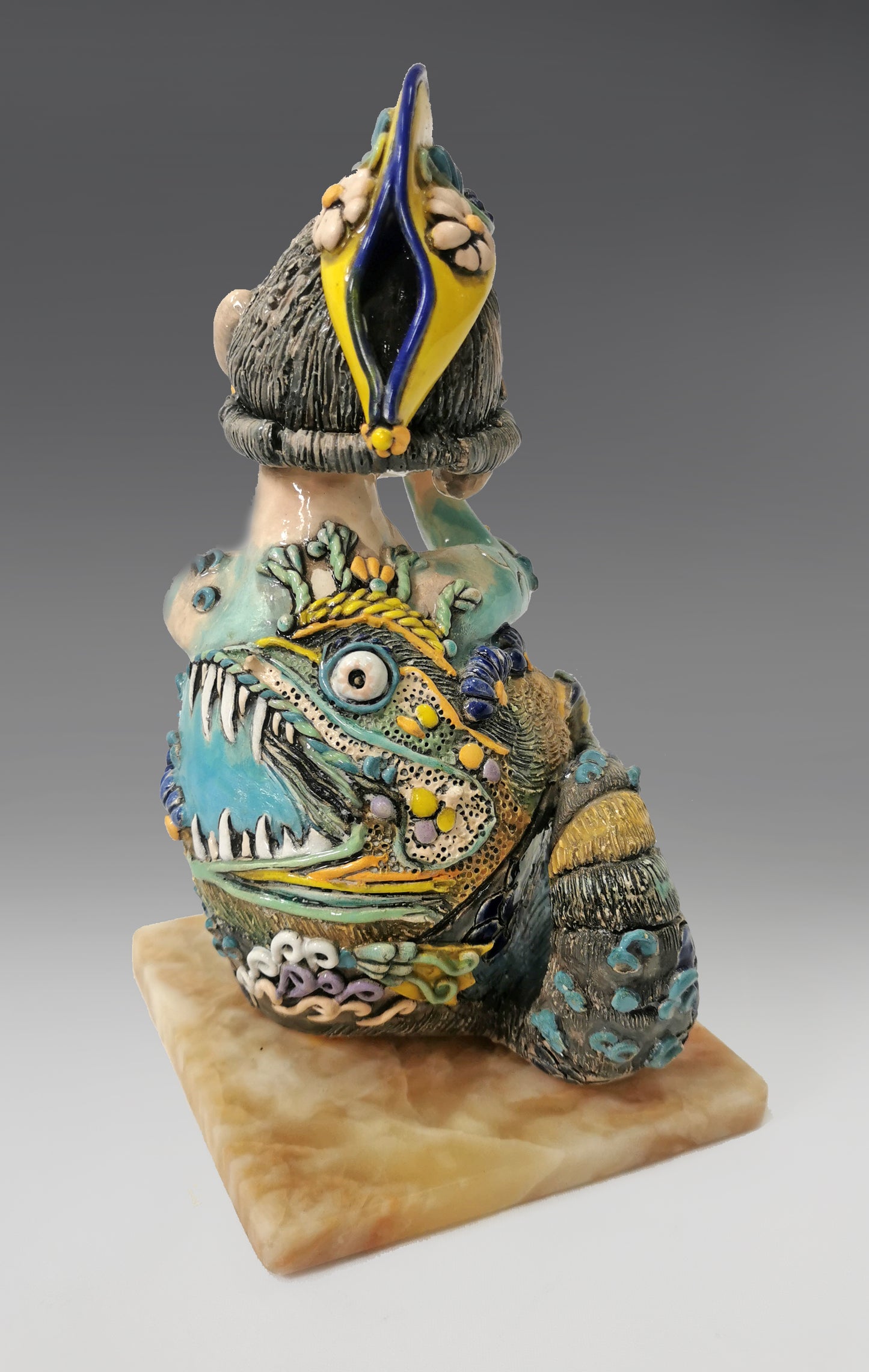 Merman — Original Ceramic & Onyx Sculpture (2019)