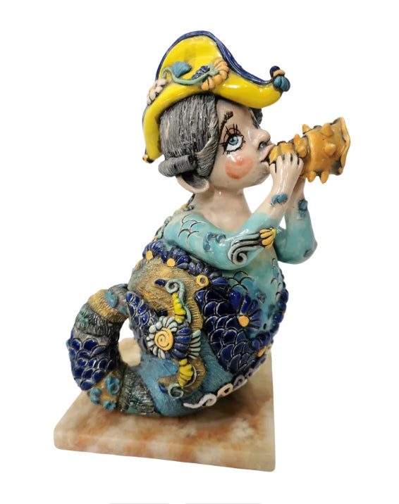 Merman — Original Ceramic & Onyx Sculpture (2019)