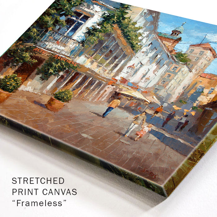 Original atmospheric cityscape painting of Baden-Baden by Dmitry Spiros