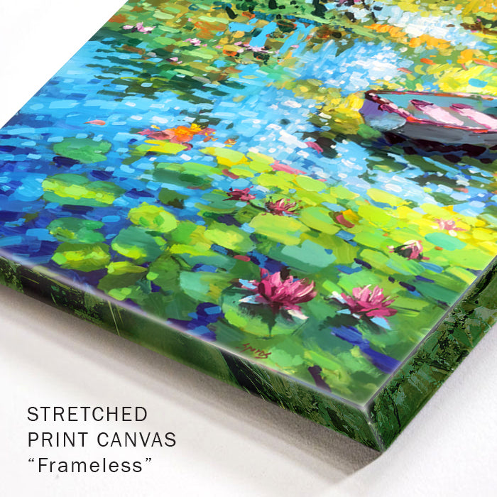 Pond with water lillies landscape Painting