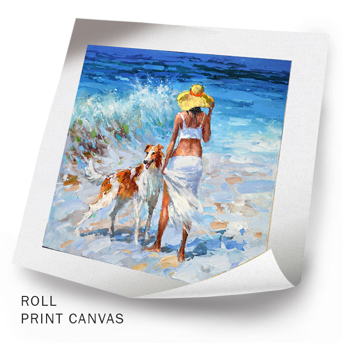 Tropical seascape painting Figurative modern painting on canvas