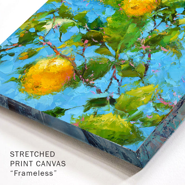 Yellow Lemons Branch painting on canvas