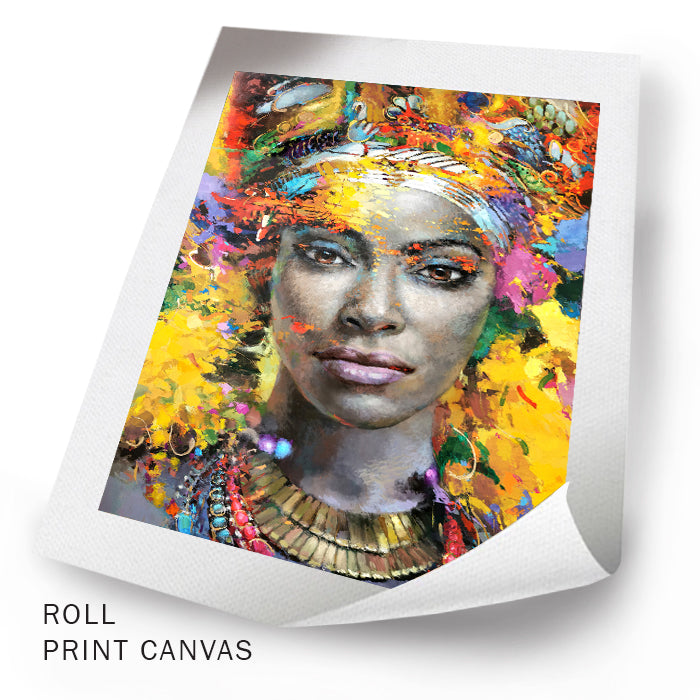 african woman face portrait painting on canvas