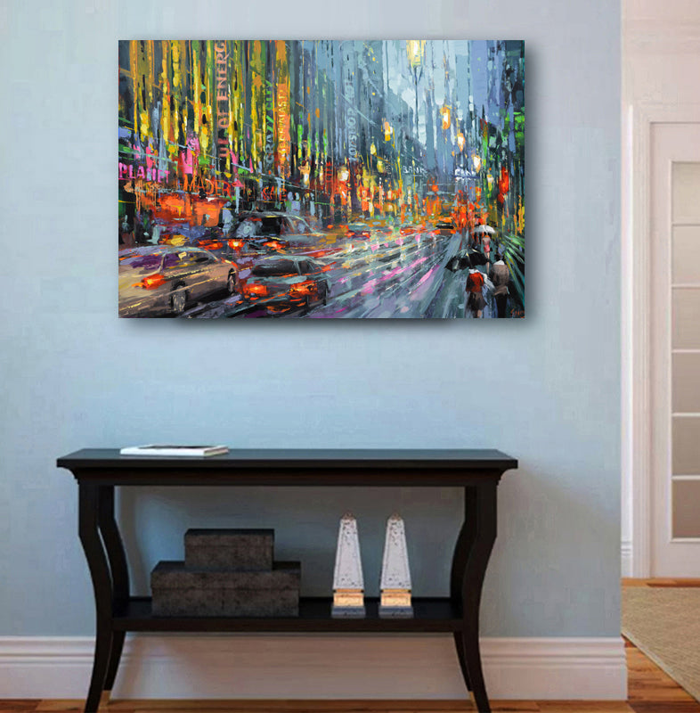 contemporary cityscape wall art for living room