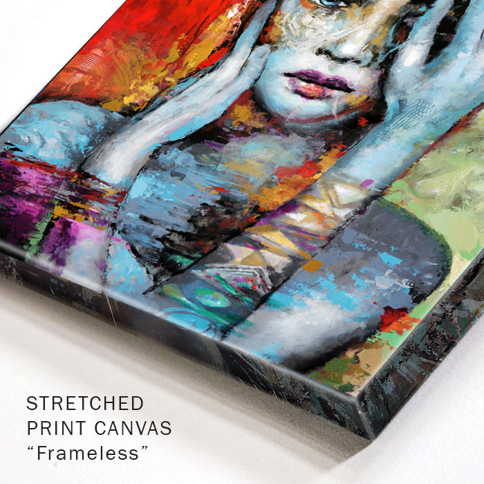 Expressive modern female portrait painting