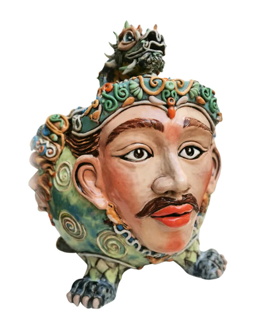 The Nexus — Ornamental Expressionism Ceramic Sculpture | Human-Animal Hybrid