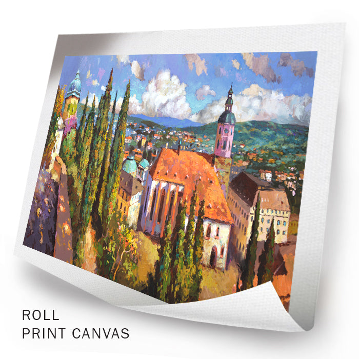 City View in Baden Baden – European atmosphere landscape scene Painting | Dmitry Spiros