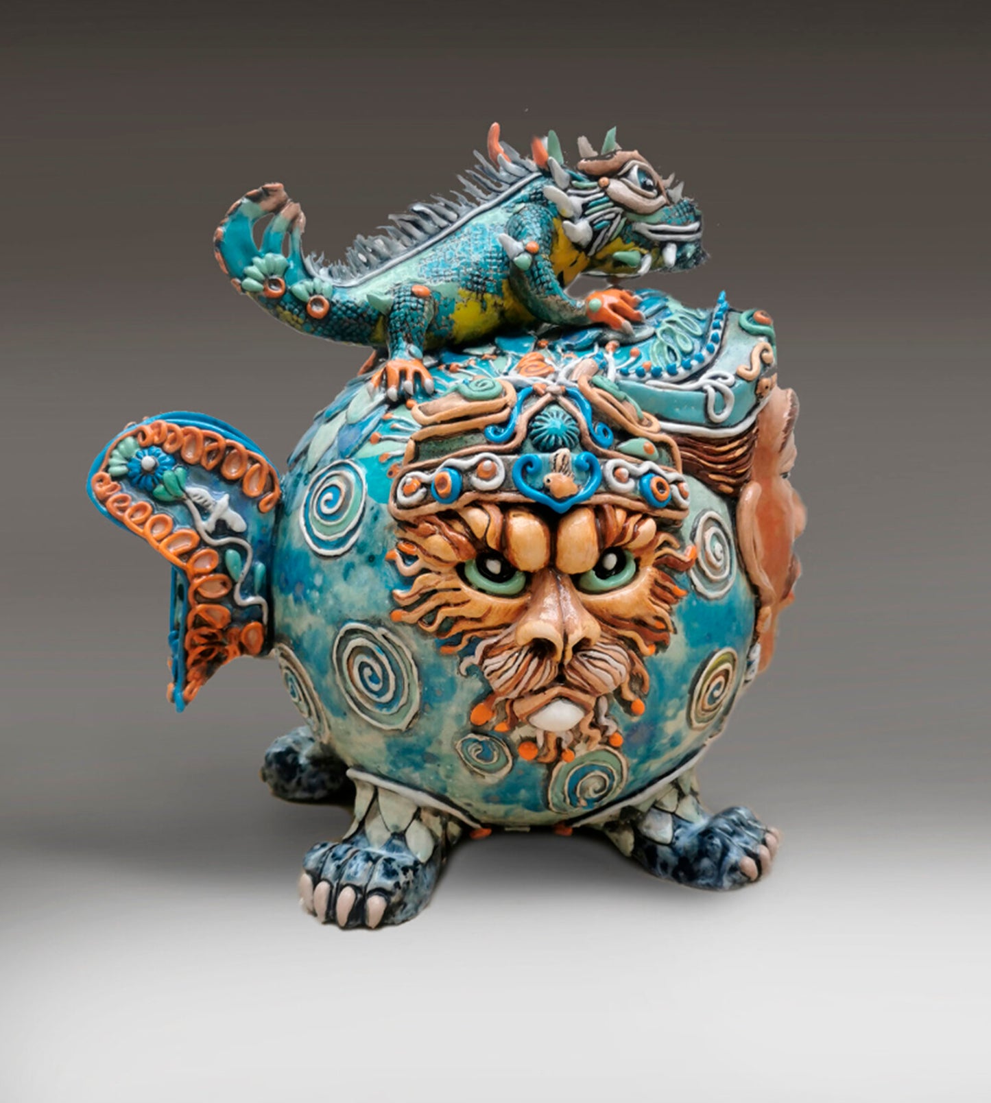 The Nexus — Ornamental Expressionism Ceramic Sculpture | Human-Animal Hybrid