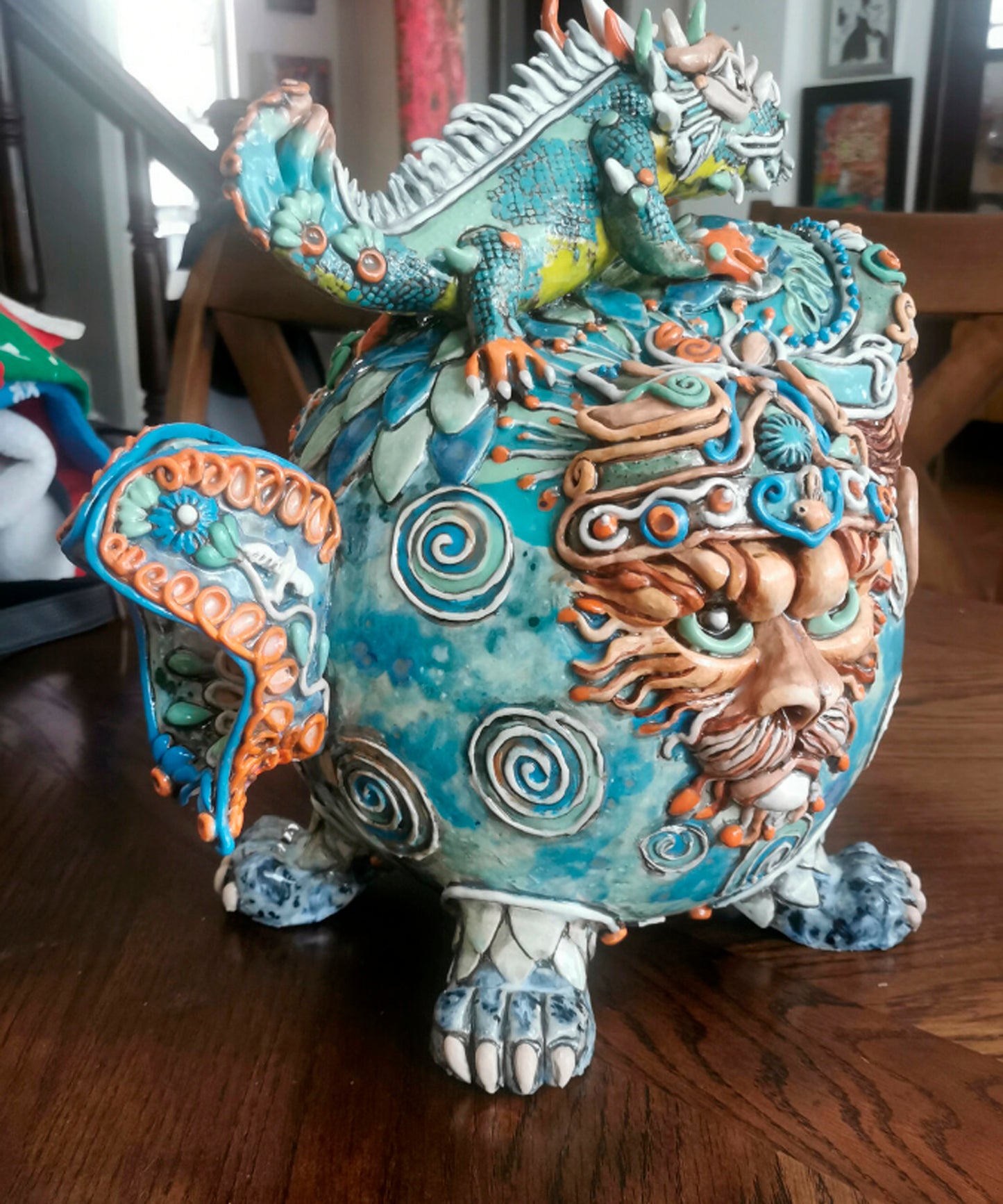 The Nexus — Ornamental Expressionism Ceramic Sculpture | Human-Animal Hybrid