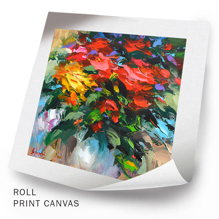 Original floral still life painting Vase with Yellow Flowers by Dmitry Spiros