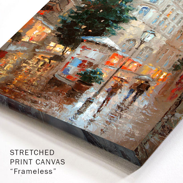 Rainy street in Baden Baden – City scene Painting | Dmitry Spiros