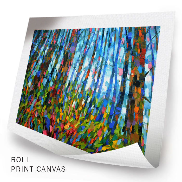 Abstract floral painting on canvas modern flower wall art