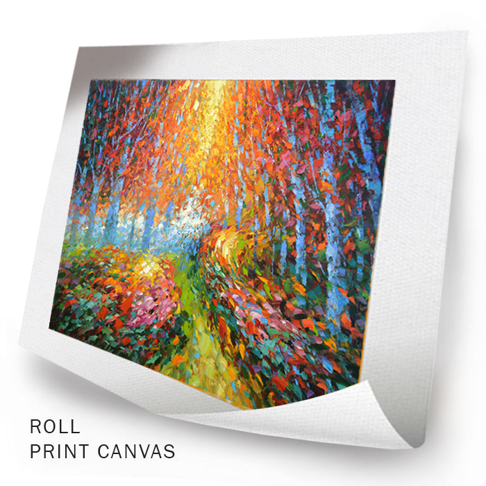 Contemporary abstract forest wall art for interior decor