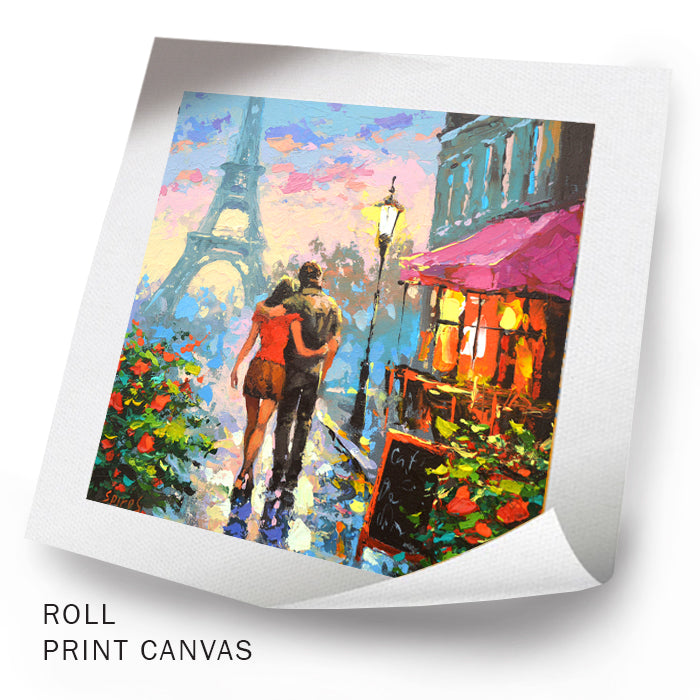 Original Paris Landscape Painting on Canvas – Eiffel tower Wall Art