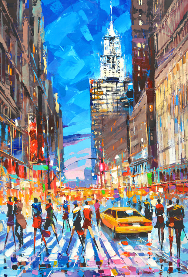 New York cityscape painting on canvas