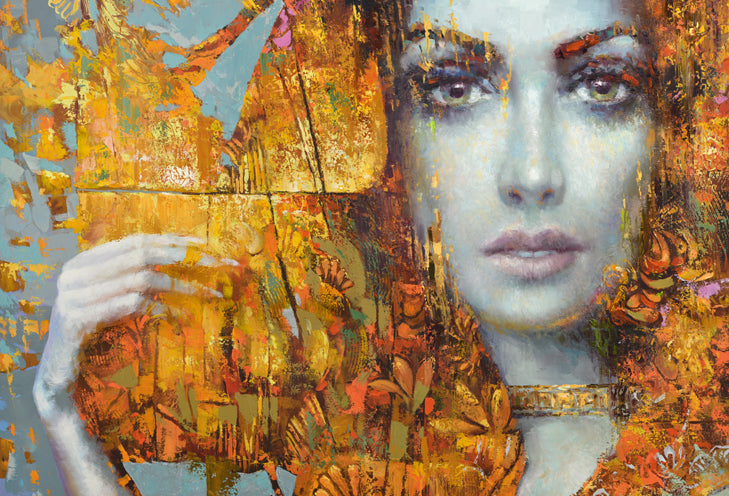 Woman face painting byartist Dmitry Spiros