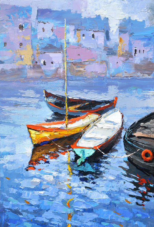 Boats Oil Paintings by Dmitry Spiros