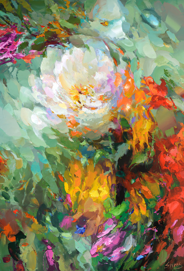 Modern flower wall art contemporary floral painting