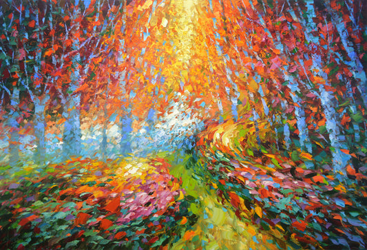 forest abstract painting